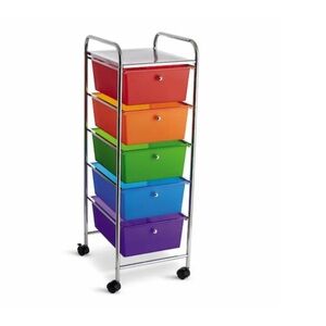 Multi-Color Storage Cart with Drawers